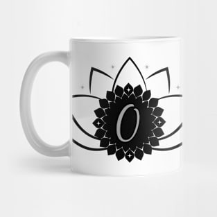 O - Lotus Flower Monogram Mug